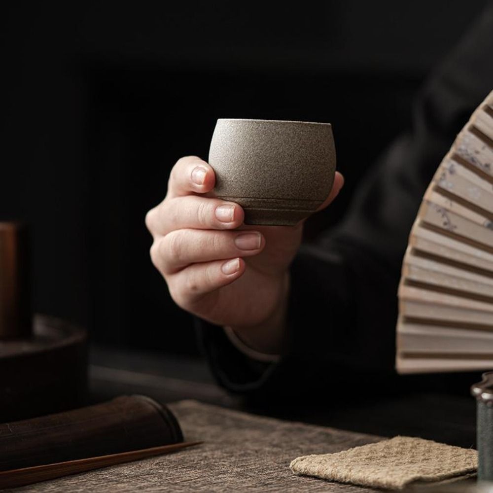 Coffee Tea And Sugar Set - Kung Fu Çay Seti Japon Taş
