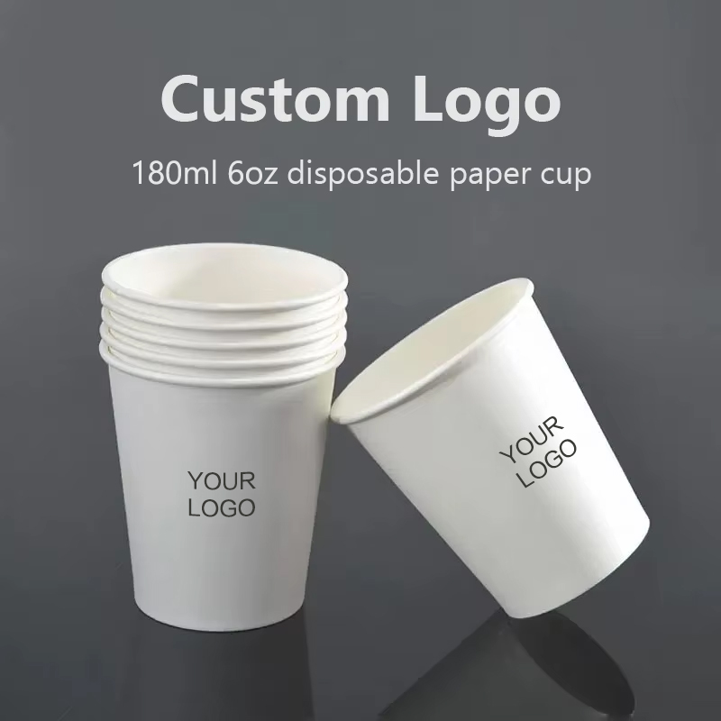 Coffee Tea Name - 200 adet 6oz 180ml Tek Kullanımlık