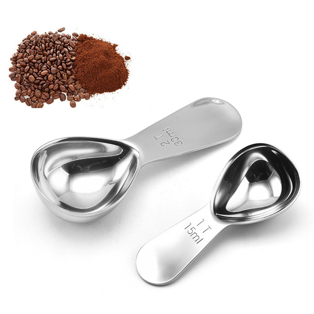 Coffee Tea Sugar - 15ml/30ml Paslanmaz Çelik Kahve Kaşığı, Dereceli