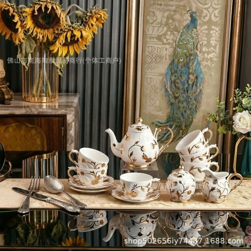 Villari Tarzı, Kabartmalı Dese - Coffee Tea And Sugar Set incelemesi ve fiyatı